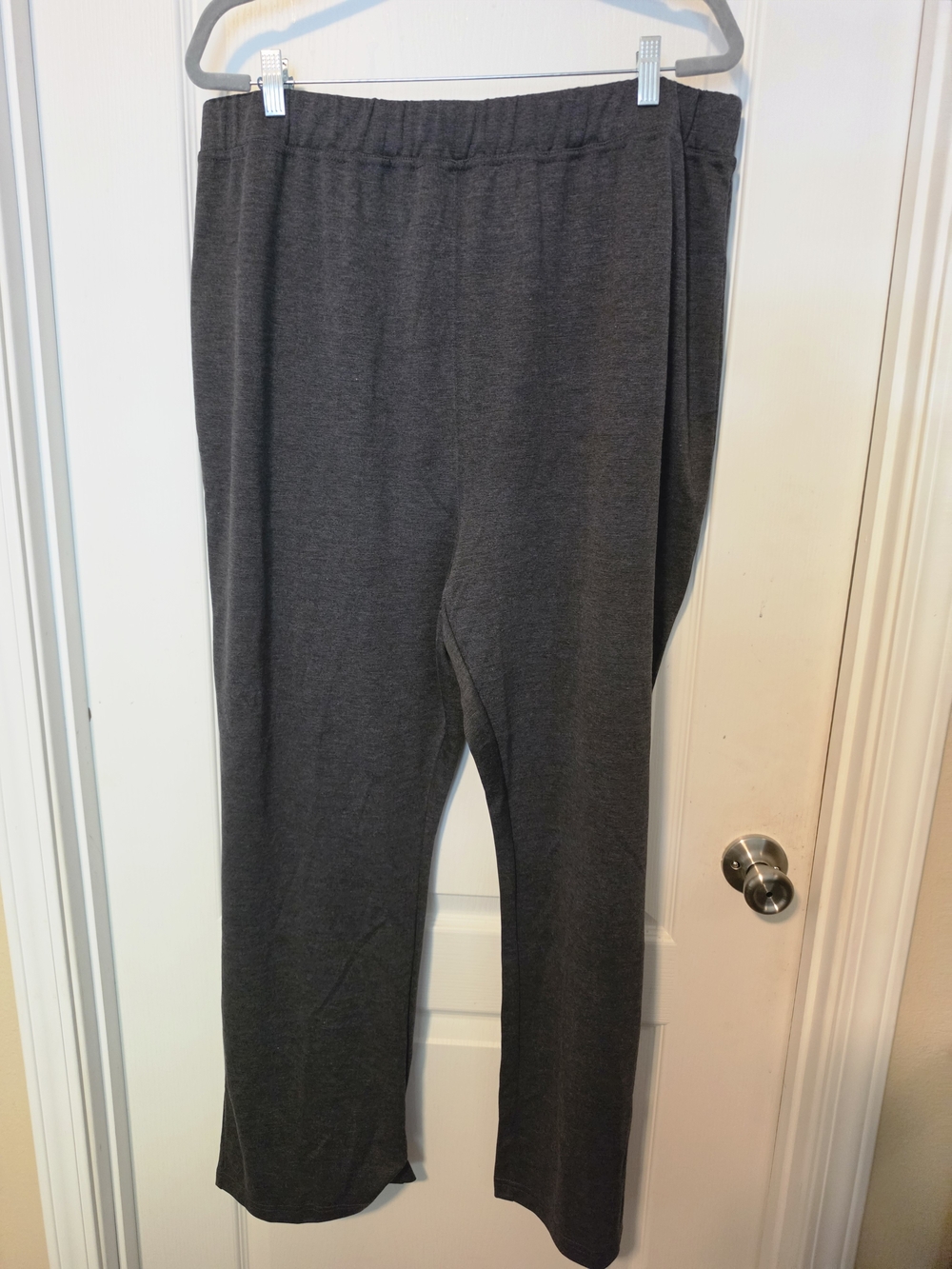 Woman Within Charcoal Gray Pull-On Stretch Trousers